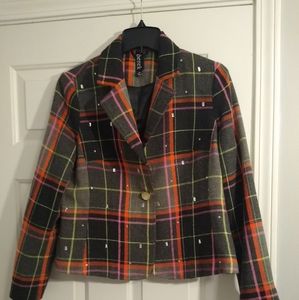Berek Wool Blazer Size M Tartan Plaid